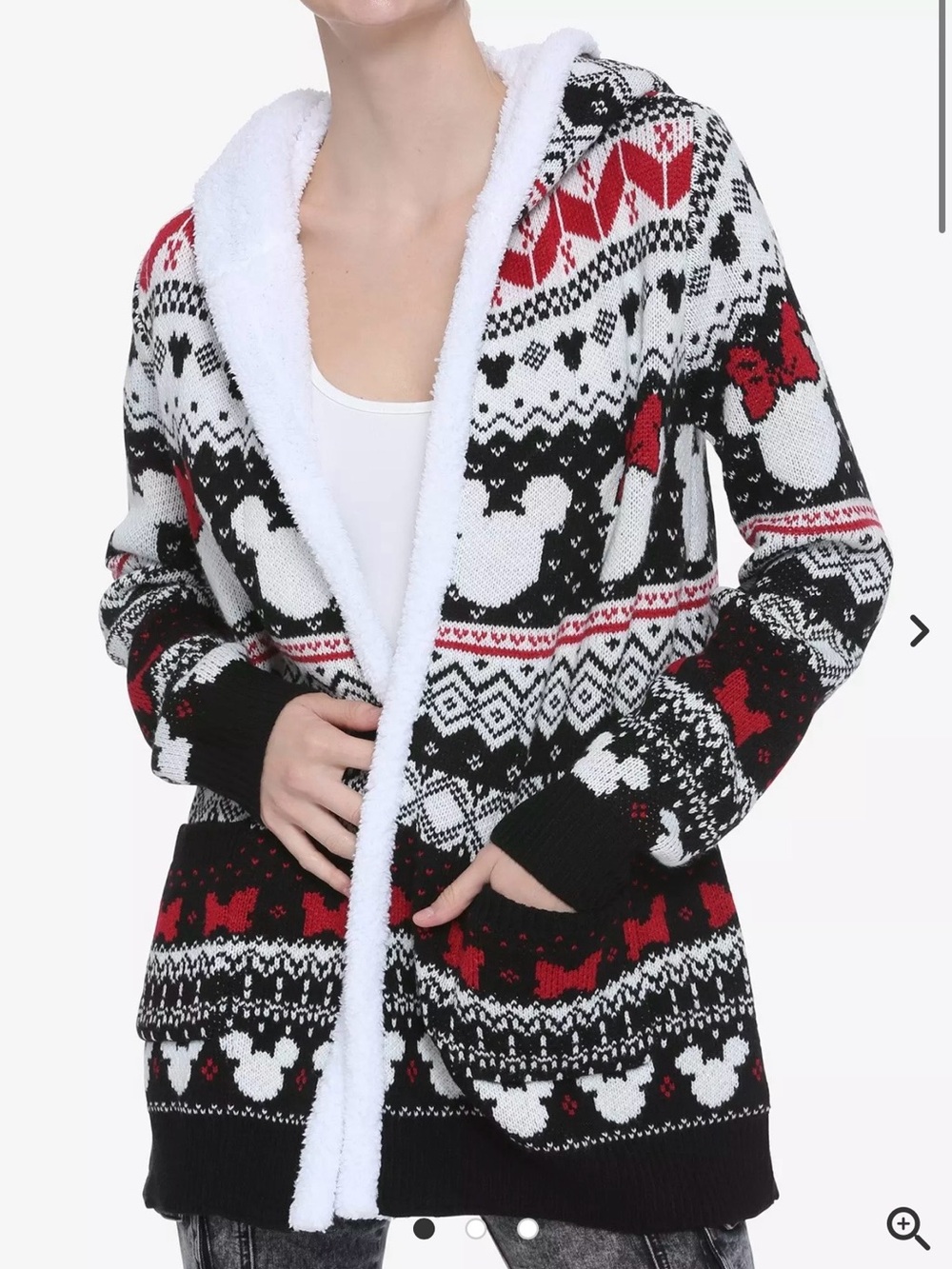 Hot topic Disney Mickey and Minnie open Cardigan size Small